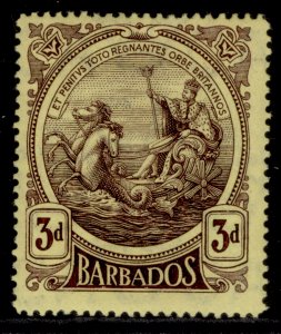 BARBADOS GV SG186, 3d purple/yellow, M MINT. Cat £15.