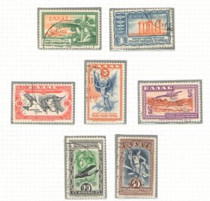 1933 GREECE, Airmail No. 8/14 - Miscellaneous Items - Used
