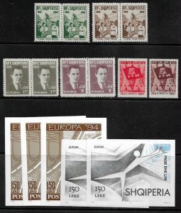 Albania Small Wholesale Lot of MNH Stamps and Souvenir Sheets (001)