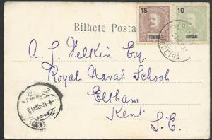 MADEIRA FUNCHAL 1902 postcard to UK........................................52979