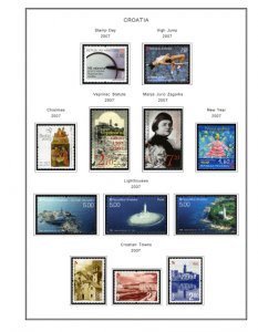 COLOR PRINTED CROATIA 1991-2010 STAMP ALBUM PAGES (111 illust. pages)