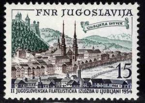 Yugoslavia  Scott 410 Ljubljana 1954 MH* stamp