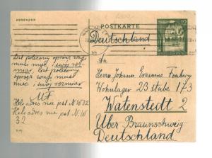 1941 Warsaw Poland Postcard Cover to Braunschweig Germany Concentration Camp KZ