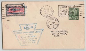 Canada 1929 Western Canada Airways Semi-Official Cover Prince Albert La Ronge