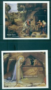 Sierra Leone - Sc# 1759-60. 1994 Christmas. 2 MNH Souvenir Sheets. $10.00.