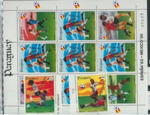 78584 -  PARAGUAY - STAMPS: 1986 Football SPAIN 1982  3 values MNH - SPECIMEN