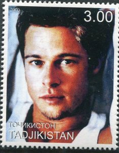 Tajikistan 2000 BRAD PITT American Actor 1 value Perforated Mint (NH)