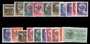 German WWII Occupation, Laibach #Mi. 1-20 Cat€400, 1944 5c-50L, complete se...