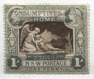 New South Wales 1897 Semi Postal 1d (1/) mint o.g. hinged