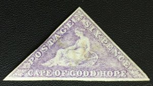 CAPE OF GOOD HOPE 6d TRIANGLE SOUTH AFRICA USED FULL MARGINS C2785