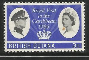 BRITISH GUIANA  299  MINT HINGED,  ROYAL VISIT TO CARIBBEAN