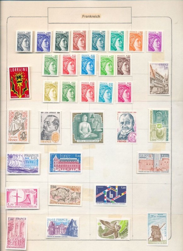 France 1970s MNH MH + Few Used Incl Art Collection (Apx 350+)EP728