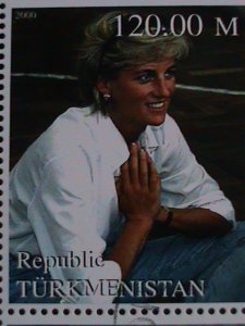 TURKMENISTAN 2000-IN MEMORIAL -PEOPLE'S QUEEN-LADY DIANA-CTO-S/S VERY FINE