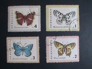 BULGARIA STAMP:1979 SC#1238//45 LOVELY BEAUTIFUL BUTTERFLY CTO SET. VERY FINE