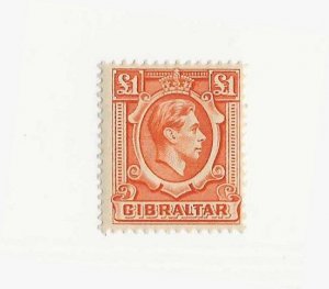 Gibraltar Sc #118  1 pound top value NH FVF