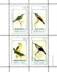 Staffa 1982 Sunbirds (Nectarinia) perf set of 4 values un...