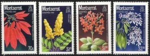 MONTSERRAT SG714/7 1986 CHRISTMAS FLOWERS  SET MNH