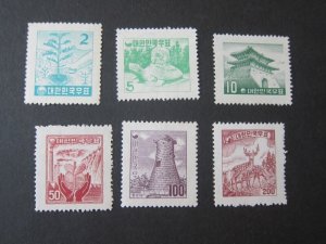 Korea 1957 Sc 268,270-1,276,278-9 MNH