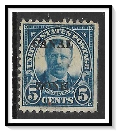 Canal Zone #74 Roosevelt Overprinted Used