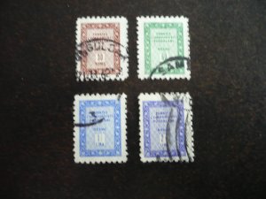 Stamps - Turkey - Scott# O67,O70,O72,O74 - Used Part Set of 4 Stamps