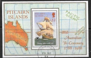 PITCAIRN ISLANDS SGMS314 1988 AUSTRALIAN BI-CENTENARY FINE USED