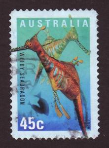 Australia 1998 Sc#1709, SG#1829 45c Weedy Sea Dragon USED.