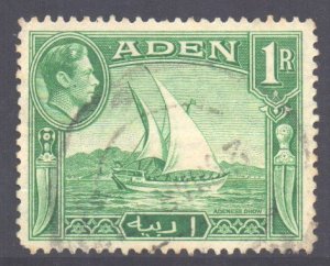 Aden Scott 24 - SG24, 1939 George VI 1r used