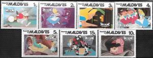Maldives  MNH  #887-93  Disney - Alice in Wonderland