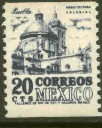 MEXICO 1003, 20c 1950 Def 4th Issue Fluorescent uncoated Coil single MINT NH VF.