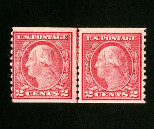 US Stamps # 492 F-VF OG Hinged Line Pair