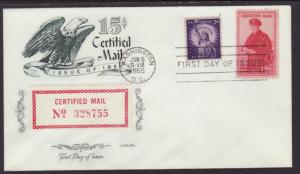 US FA1 Certified 1955 Artmaster U/A FDC