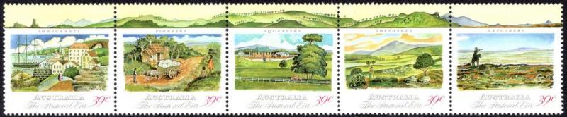 Australia Scott 1141 MNH strip complete - Colonial Australia