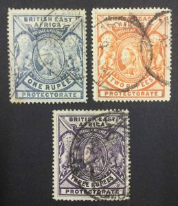 MOMEN: BRITISH EAST AFRICA SG #92-94 1897 USED £405 LOT #63992