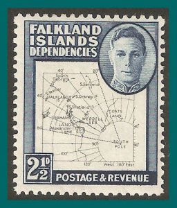 Falkland Dependencies 1949 Map, 2.5d MLH  #1L13,SGG11a