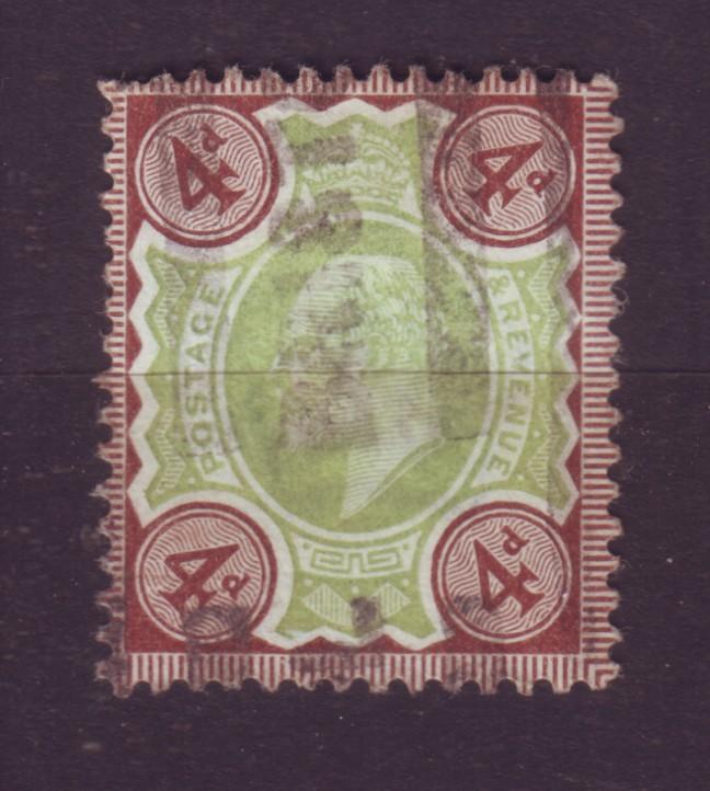 J19692 Jlstamps 1902-11 great britain used #133 king