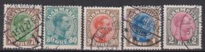 Denmark #125-9 F-VF Used CV $58.25 (B6369)