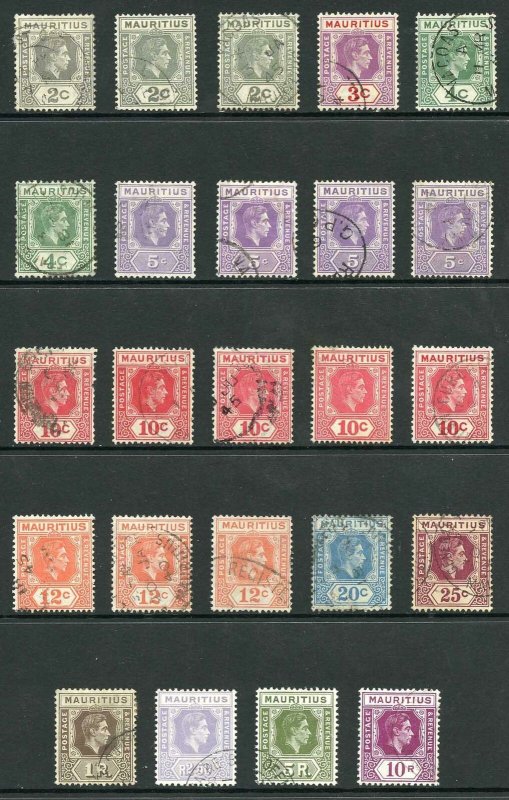 Mauritius SG252/63 (1r light thin) Fine Used