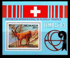 Nicaragua 1983 Philatelic Exhibition - Fauna - Red Cross Mint MNH SC C1040