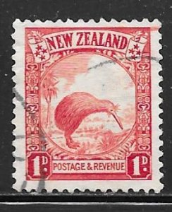 New Zealand 186A: 1d Brown Kiwi (Apteryx australis), used, F-VF