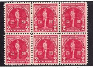 688 Mint,OG,NH... Block of 6... SCV $8.40