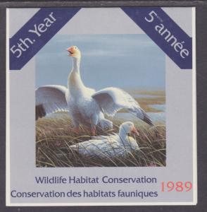 Canada Uni FWH5 MNH. 1989 $7.50 Snow Geese in Original Folder