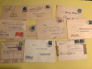 Germany Berlin overprint post war 10 postal cover items Ref A555