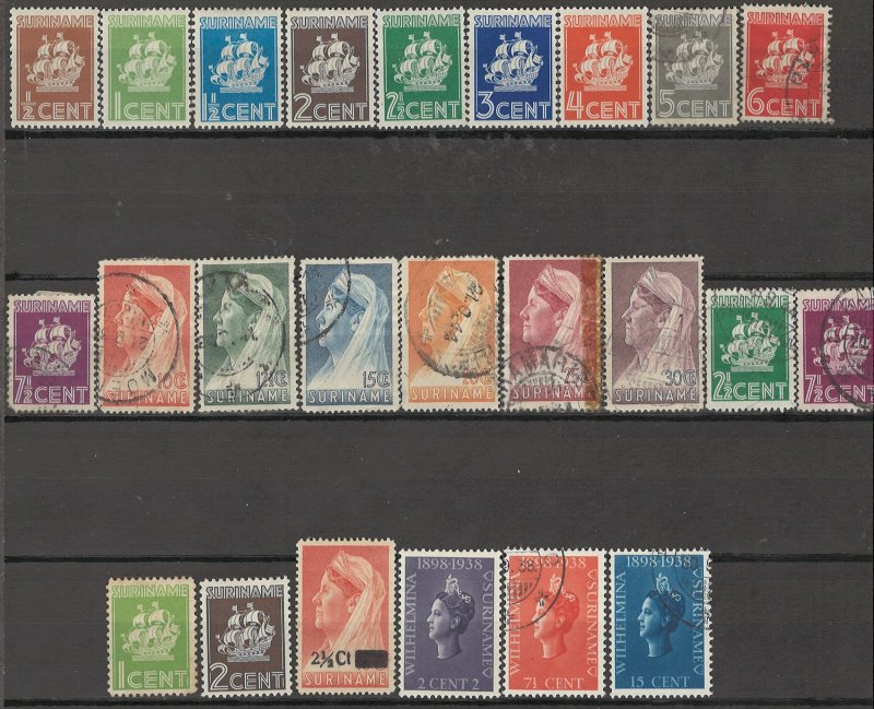 COLLECTION LOT OF #1763 SURINAM  24 STAMPS 1936+ CV + $24