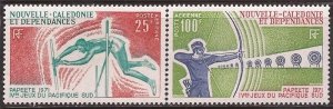 New Caledonia - 1971 South Pacific Games - 2 Stamp Set - Scott #C82-3