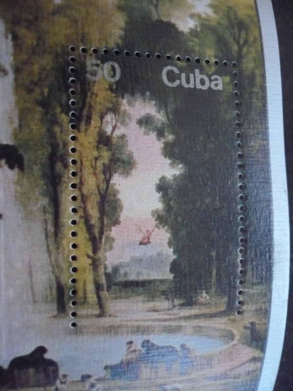 Stamps - Cuba - Scott# 1980 - Mint Hinged Souvenir Sheet