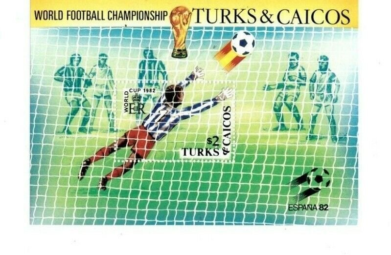 Turks and Caicos -1982 - Espana World Cup - Souvenir Sheet - MNH(Scott#521)