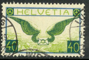 SWITZERLAND 1929-30 40c Allegory of Air Mail Airmail Issue Sc C14 VFU