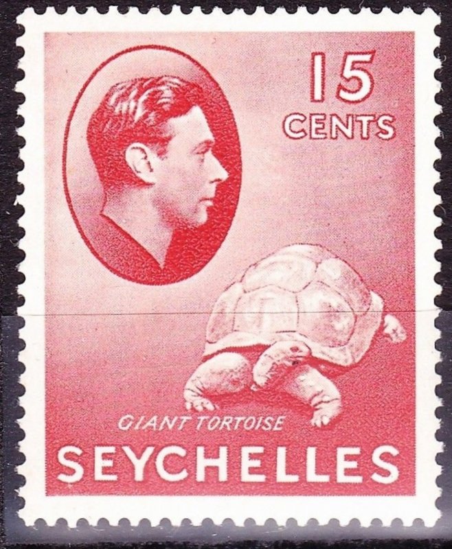 SEYCHELLES 1941 KGVI 15 cents Brown-Carmine SG139a MH