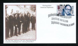 US 4076d Distinguished American Diplomats - Philip Habib UA Mystic cachet FDC