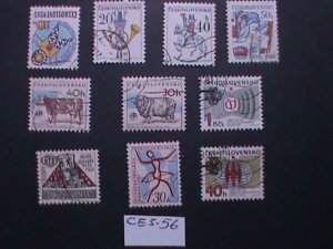 ​CZECHOSLOVAKIA 10 DIFFERENTS-PICTORIALS -USED STAMPS- VERY FINE- CES-56